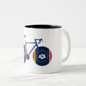 Tasse 2 Couleurs Drapeau du Mississippi à vélo (Devant droit)