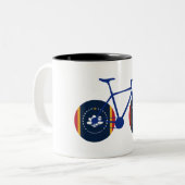 Tasse 2 Couleurs Drapeau du Mississippi à vélo (Devant gauche)