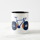 Tasse 2 Couleurs Drapeau du Mississippi à vélo (Centre)