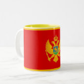 Tasse 2 Couleurs Drapeau du Monténégro (Devant gauche)