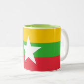 Tasse 2 Couleurs Drapeau du Myanmar (Devant droit)