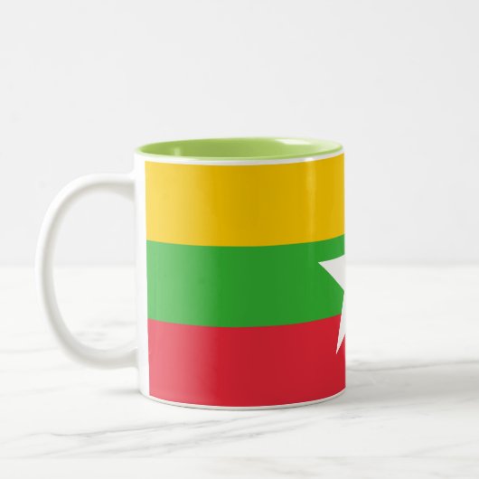 Tasse 2 Couleurs Drapeau du Myanmar (Gauche)