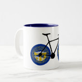 Tasse 2 Couleurs Drapeau du Nebraska à vélo (Devant gauche)