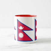 Tasse 2 Couleurs Drapeau du Népal (Centre)