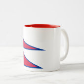 Tasse 2 Couleurs Drapeau du Népal (Devant droit)