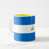 Tasse 2 Couleurs Drapeau du Nicaragua (Devant gauche)