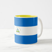 Tasse 2 Couleurs Drapeau du Nicaragua (Devant droit)
