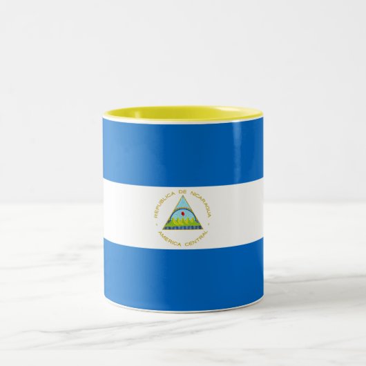 Tasse 2 Couleurs Drapeau du Nicaragua (Centre)
