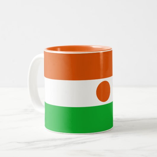 Tasse 2 Couleurs Drapeau du Niger (Devant gauche)