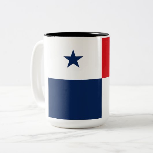 Tasse 2 Couleurs Drapeau du Panama (Devant gauche)