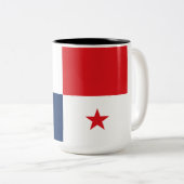 Tasse 2 Couleurs Drapeau du Panama (Devant droit)