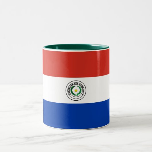 Tasse 2 Couleurs Drapeau du Paraguay (Centre)