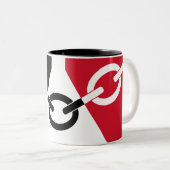 Tasse 2 Couleurs Drapeau du Pays Noir (Devant droit)