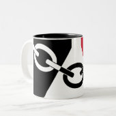 Tasse 2 Couleurs Drapeau du Pays Noir (Devant gauche)