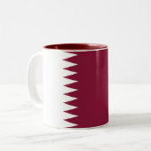 Tasse 2 Couleurs Drapeau du Qatar (Devant gauche)