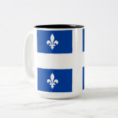 Tasse 2 Couleurs Drapeau du Québec (Devant gauche)