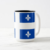 Tasse 2 Couleurs Drapeau du Québec (Devant droit)