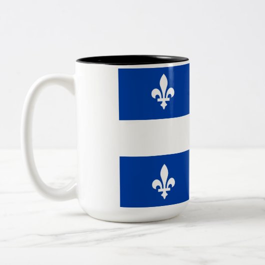 Tasse 2 Couleurs Drapeau du Québec (Gauche)