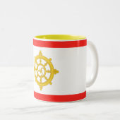 Tasse 2 Couleurs Drapeau du royaume de Sikkim (Devant droit)