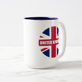 Tasse 2 Couleurs Drapeau du Royaume-Uni (Devant droit)