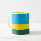 Tasse 2 Couleurs Drapeau du Rwanda (Devant gauche)