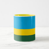 Tasse 2 Couleurs Drapeau du Rwanda (Centre)
