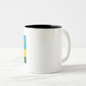 Tasse 2 Couleurs Drapeau du Rwanda (Devant droit)