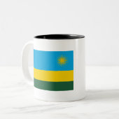 Tasse 2 Couleurs Drapeau du Rwanda (Devant gauche)