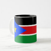 Tasse 2 Couleurs Drapeau du Soudan du Sud (Devant gauche)