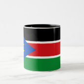 Tasse 2 Couleurs Drapeau du Soudan du Sud (Afrique) (Centre)
