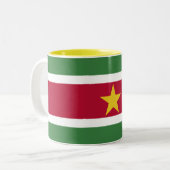 Tasse 2 Couleurs Drapeau du Suriname (Devant gauche)