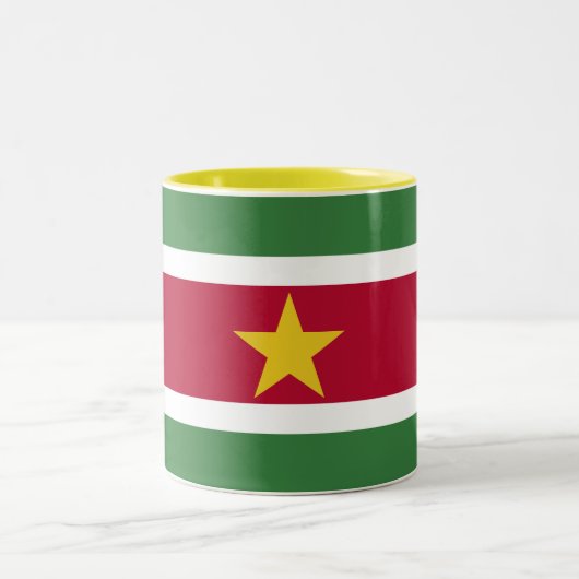 Tasse 2 Couleurs Drapeau du Suriname (Centre)