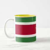 Tasse 2 Couleurs Drapeau du Suriname (Gauche)