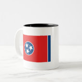 Tasse 2 Couleurs Drapeau du Tennessee (Devant gauche)