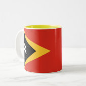 Tasse 2 Couleurs Drapeau du Timor oriental (Devant gauche)