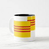 Tasse 2 Couleurs Drapeau du Vietnam du Sud (Devant gauche)