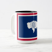 Tasse 2 Couleurs Drapeau du Wyoming (Devant gauche)