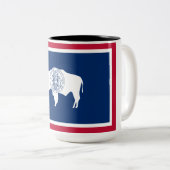 Tasse 2 Couleurs Drapeau du Wyoming (Devant droit)