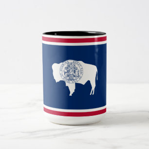 Tasse 2 Couleurs Drapeau du Wyoming
