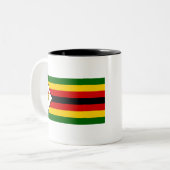Tasse 2 Couleurs Drapeau du Zimbabwe (Devant gauche)