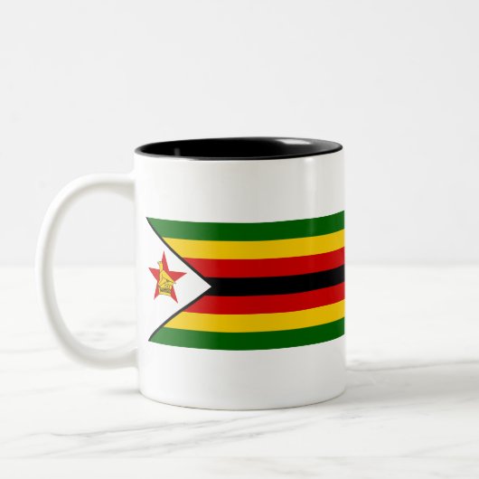 Tasse 2 Couleurs Drapeau du Zimbabwe (Gauche)