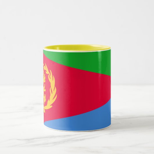 Tasse 2 Couleurs Drapeau Érythrée (Centre)