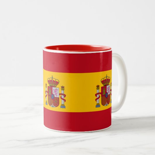 Tasse 2 Couleurs Drapeau Espagne (Devant droit)