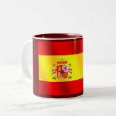 Tasse 2 Couleurs Drapeau espagnol des cadeaux de l'Espagne pour des (Devant gauche)