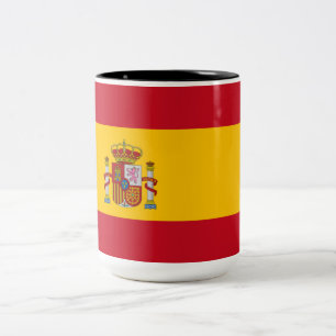 Tasse 2 Couleurs Drapeau espagnol (Espagne)