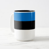Tasse 2 Couleurs Drapeau estonien (Devant gauche)