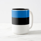 Tasse 2 Couleurs Drapeau estonien (Devant droit)