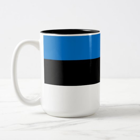 Tasse 2 Couleurs Drapeau estonien (Gauche)