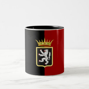 Tasse 2 Couleurs Drapeau et armoiries de Valle d'Aosta (Italie)