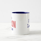 Tasse 2 Couleurs Drapeau et expression de Londres Angleterre (Centre)